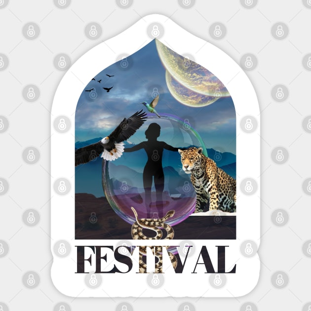 The Festival Protection Sticker by ManifestYDream